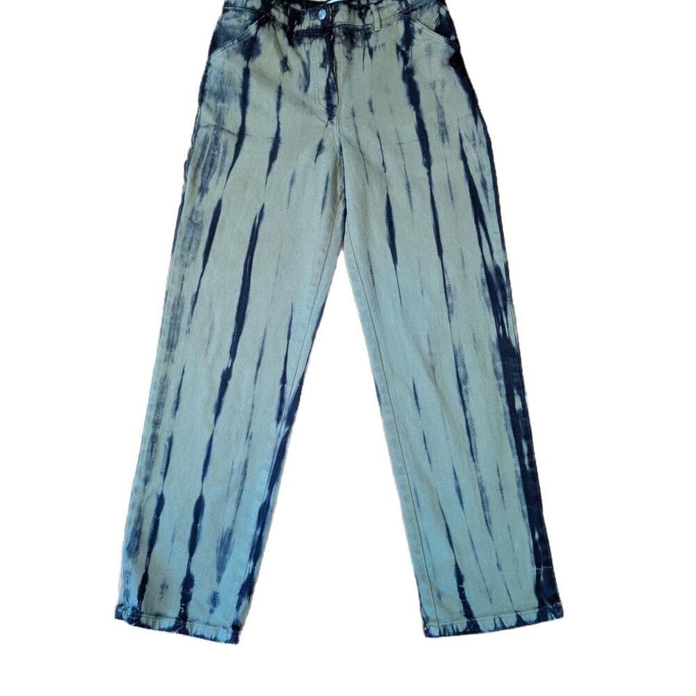 Aritzia Wilfred Free Kelsey Pant High Rise Straight Leg Tie Dye Jeans